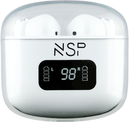 NSP BN550 Earbud Bluetooth Handsfree Earphones with Sweat Resistance and Charging Case White Ansicht 5