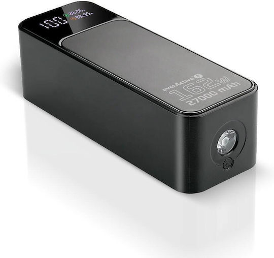 everActive EB-27Q Power Bank 27000mAh 162.5W with USB-A Port and 2 USB-C Power Delivery Ports Black view 5