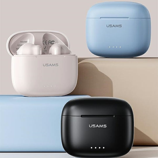 Usams BHUUS03 Earbud Bluetooth Handsfree Earphones with Charging Case Blue view 2