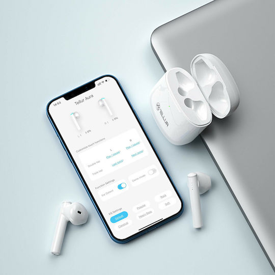 Tellur TLL511421 In-ear Bluetooth Handsfree Earphones with Charging Case White vue 5