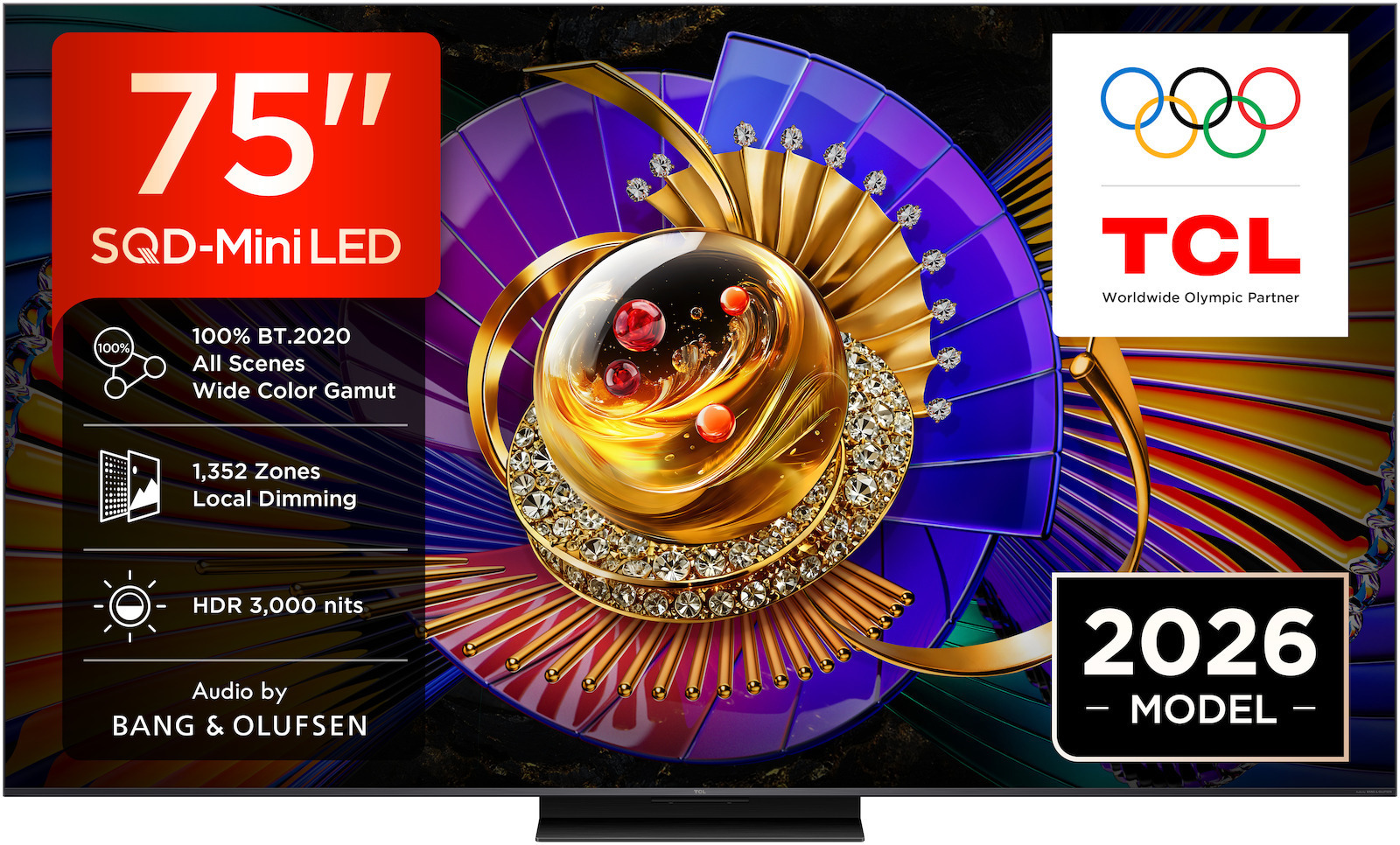 TCL Smart TV 75" 4K UHD SQD-Mini LED C7L HDR (2026) 75C7L