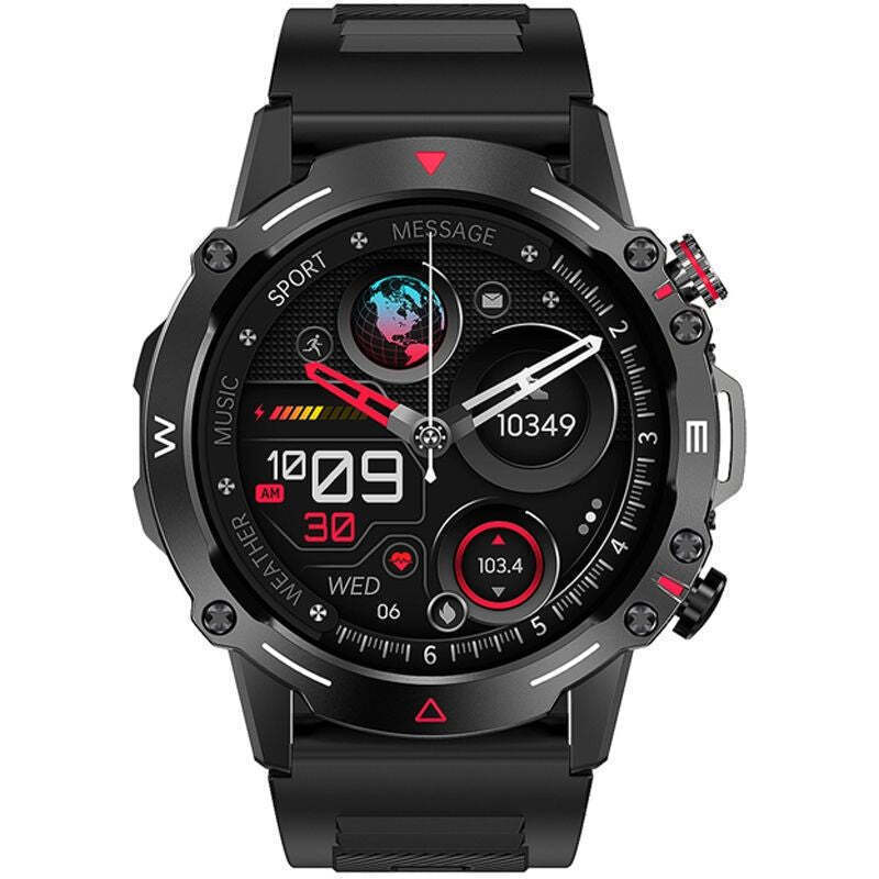 Veltori VT110-1 Smartwatch with Heart Rate Monitor (Black) view 2