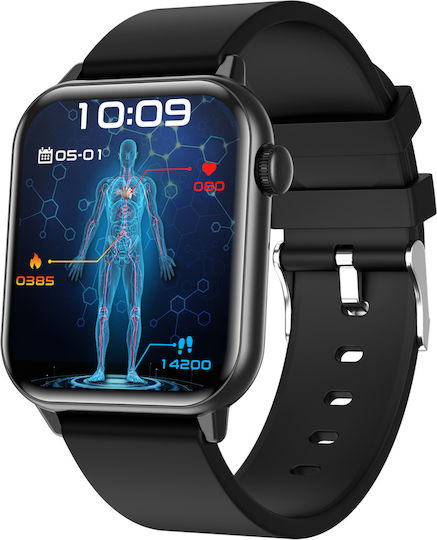 Smartwatch with Heart Rate Monitor (Black)