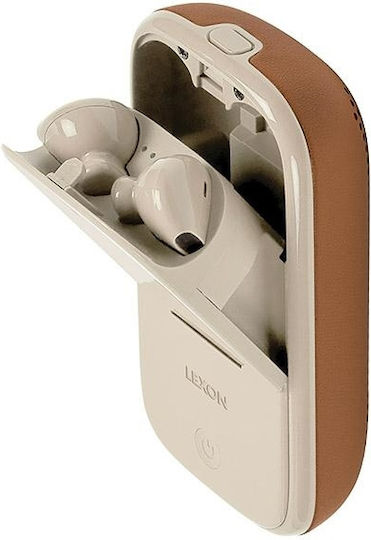 Lexon LA127 Earbud Bluetooth Handsfree Earphones with Charging Case Camel view 9