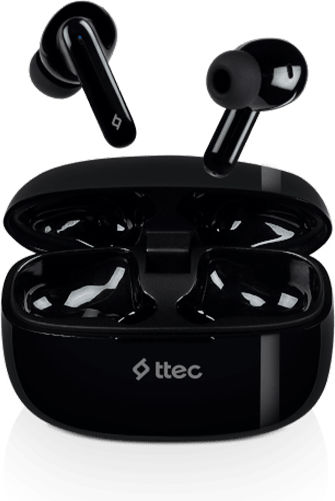 TTEC Airbeat Snap In-ear Bluetooth Handsfree Earphones with Sweat Resistance and Charging Case Black