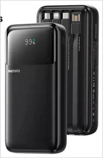 Remax FCP-1 Power Bank 10000mAh 22.5W with 2 USB-A Ports Black
