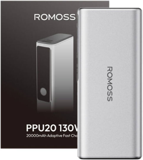 Romoss PPU10 Power Bank 10000mAh 130W with USB-A Port and USB-C Port Power Delivery / Quick Charge 3.0 Silver vista 2