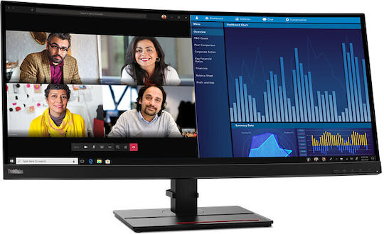 Lenovo ThinkVision P34w-20 Ultrawide IPS Monitor 34" QHD 3440x1440 with Response Time 4ms GTG view 4