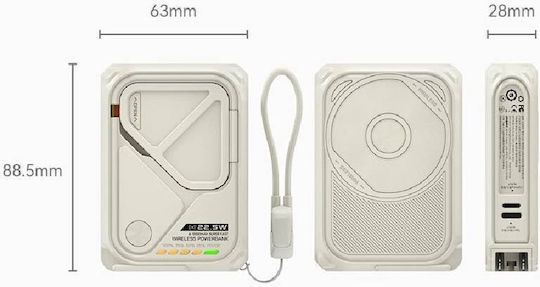 Nine G35 22.5w Wireless Fast Charging MagSafe Power Bank 2x Type-c Lightning Ports 10000mah Green Black view 4