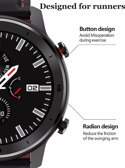 FL-SRCL 47mm Smartwatch with Heart Rate Monitor (Black) vue 3