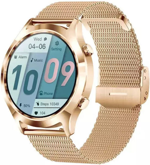 Nubi KM18 Smartwatch with Heart Rate Monitor (Rose Gold)