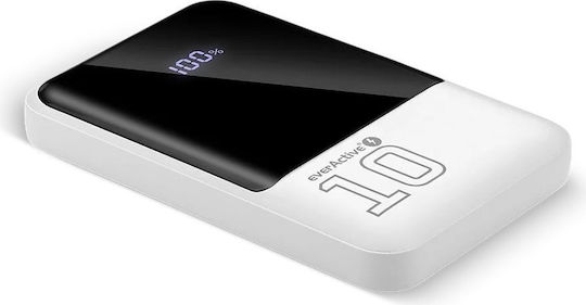 everActive EB-10Q Power Bank 10000mAh 22.5W with 2 USB-A Ports and USB-C Port White