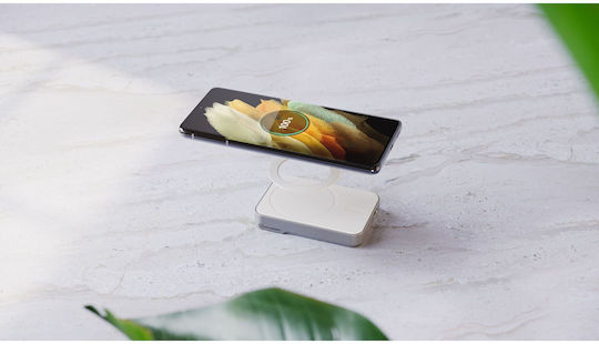 Alogic Matrix Universal MagSafe Power Bank 5000mAh with USB-C Port White view 5