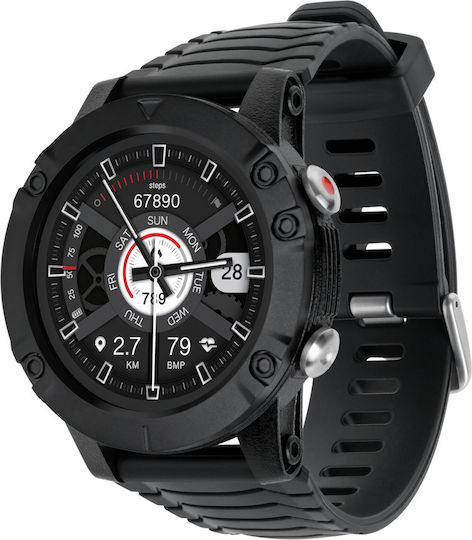 Kruger & Matz Activity Smartwatch with Heart Rate Monitor (Black) vue 2