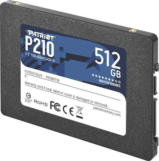 Patriot P210 SSD 512GB 2.5'' Type with SATA III Connection P210S512G25 view 2