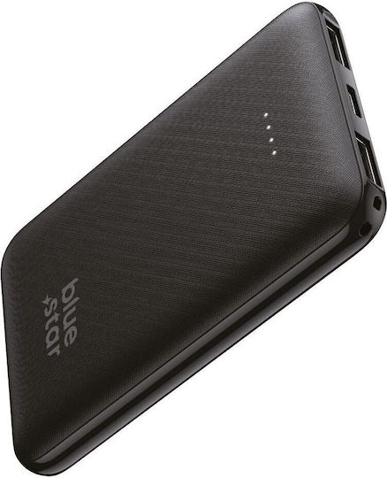 Blue Star W0539 Power Bank 5000mAh with 2 USB-A Ports and USB-C Port Black