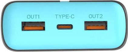 Tracer EnerGen Power Bank 20000mAh 22.5W with 2 USB-A Ports and USB-C Port Power Delivery / Quick Charge 3.0 Gray Blue view 2