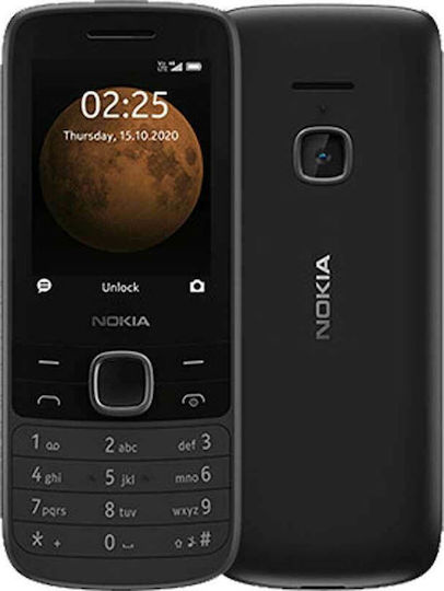 Nokia 225 4G Dual SIM (64MB/125MB) Mobile with Buttons (English Menu) Black view 4