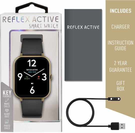 Reflex Active Series 23 Smartwatch with Heart Rate Monitor (Black Gold Plated) view 7