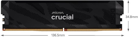 Crucial Pro OC DDR5 32GB RAM with 2x16GB Modules and Speed 6400 for Desktop CP2K16G64C32U5B vue 2
