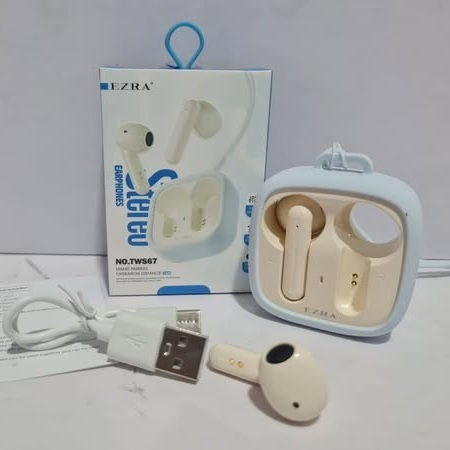 Ezra TWS67 Earbud Bluetooth Handsfree Earphones with Charging Case Blue view 2