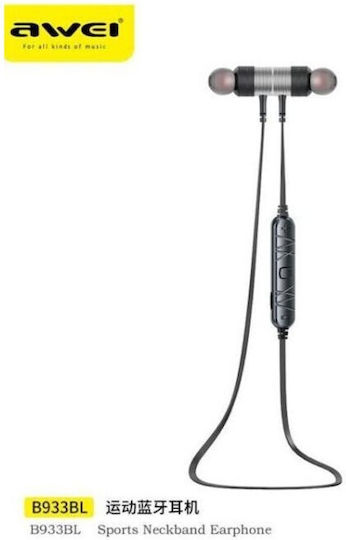 Awei B933BL In-ear Bluetooth Handsfree Earphones Black view 1
