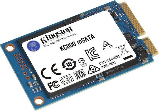 Kingston KC600 SSD 256GB mSATA Type with SATA III Connection SKC600MS/256G view 1