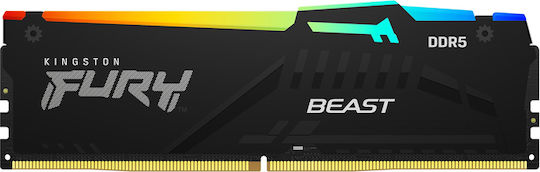 Kingston Fury Beast RGB DDR5 with Module 1x32GB and Speed 5200 for Desktop KF552C40BBA-32 view 2