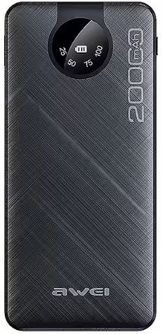 Awei P134K Power Bank 20000mAh with USB-A Port and USB-C Port Black