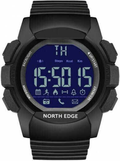 North Edge AK 50mm Waterproof Smartwatch (Black) view 1