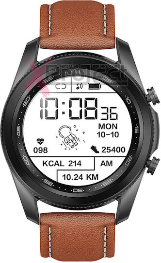 Z57 Aluminium Smartwatch with Heart Rate Monitor (Brown/Silver) view 1