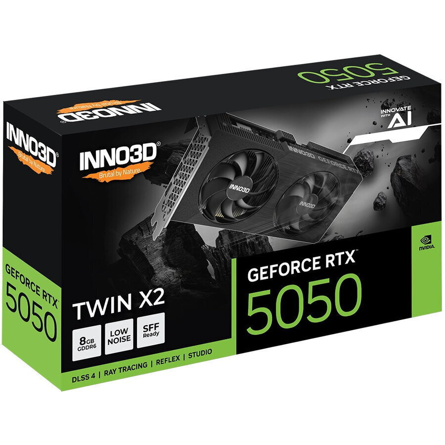 Inno 3D GeForce RTX 5050 8GB GDDR6 Twin X2 Graphics Card N50502-08D6-174071N view 3