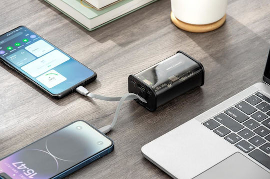 XO PB306 Power Bank 10000mAh 22.5W with USB-C Port Power Delivery / Quick Charge 2.0 / Quick Charge 3.0 Transparent view 3
