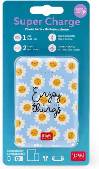 Legami Milano POW0036 Power Bank 5000mAh Daisy view 4