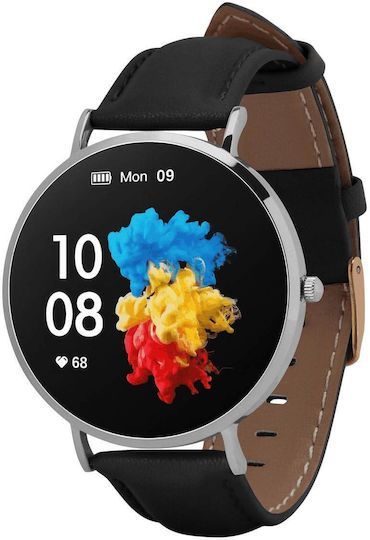 Garett Verona 50mm Smartwatch with Heart Rate Monitor (Silver)