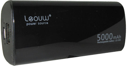 Leouw LE-230 Power Bank 5000mAh with USB-A Port Black view 4