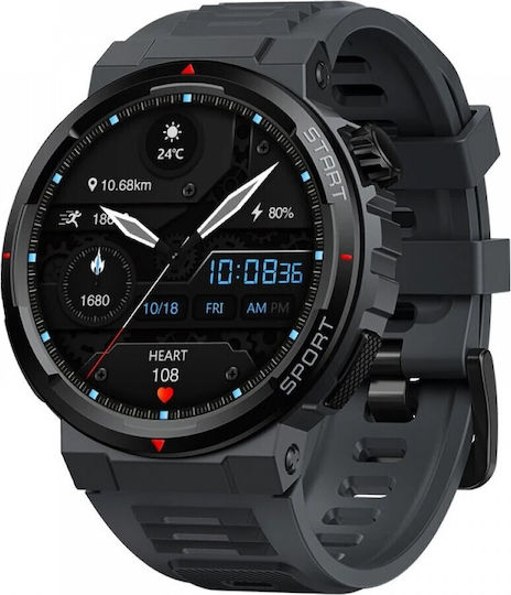 Zeblaze Ares 3 Plus Smartwatch with Heart Rate Monitor (Black)