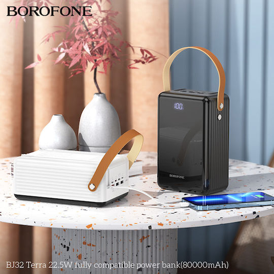 Borofone BJ32 Power Bank 80000mAh with 3 USB-A Ports Quick Charge 3.0 Black view 7