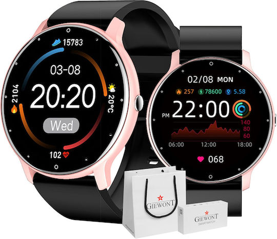 Giewont 120-3 Smartwatch with Heart Rate Monitor (Black)