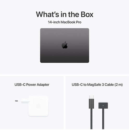 Apple MacBook Pro 14" (2024) 14.2" Retina Display 120Hz (M4-Pro 14-Core/24GB/1TB SSD) Nano Texture Space Black (GR Keyboard) vue 5