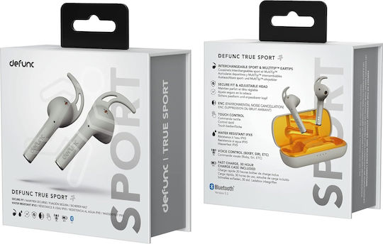 Defunc True Sport In-ear Bluetooth Handsfree Earphones with Sweat Resistance and Charging Case Silver – widok 3