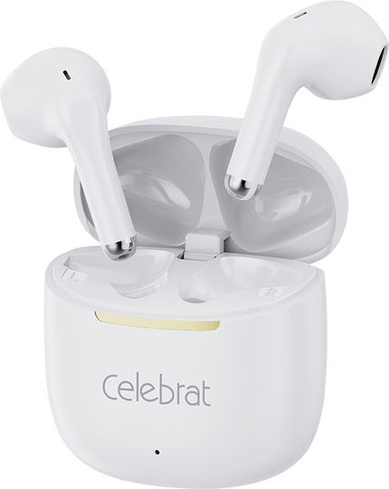 Celebrat W79 Earbud Bluetooth Handsfree Headphones with Charging Case White