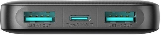 Joyroom JR-PBF13 Power Bank 5000mAh with 2 USB-A Ports and USB-C Port Black view 5