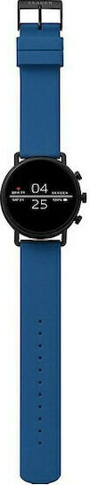 Skagen Falster 2 Stainless Steel 40mm Waterproof Smartwatch with Heart Rate Monitor (Blue) view 3