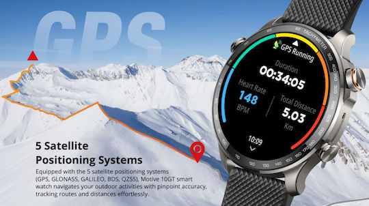 Riversong Motive 10 GT Smartwatch with Heart Rate Monitor (Black) view 7