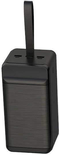 XO PR159 Power Bank 60000mAh 18W with 2 USB-A Ports and USB-C Port Black view 5