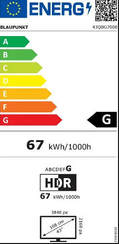 Blaupunkt Smart Television 43" 4K UHD QLED 43QBG7000 HDR (2023) vue 5