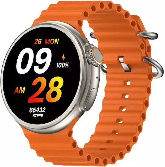 Nubi Z78 Ultra Smartwatch Bluetooth Talk Heart Rate Calories Blood Pressure Remote Camera Nfc Ai Voice Assistant Orange view 4
