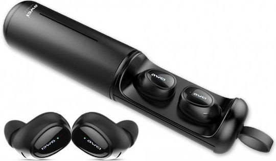 Awei T5 In-ear Bluetooth Handsfree Earphones with Sweat Resistance and Charging Case Black Ansicht 3