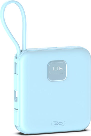 XO PR235 Power Bank 10000mAh 22.5W with USB-A Port and USB-C Port Quick Charge 2.0 Blue